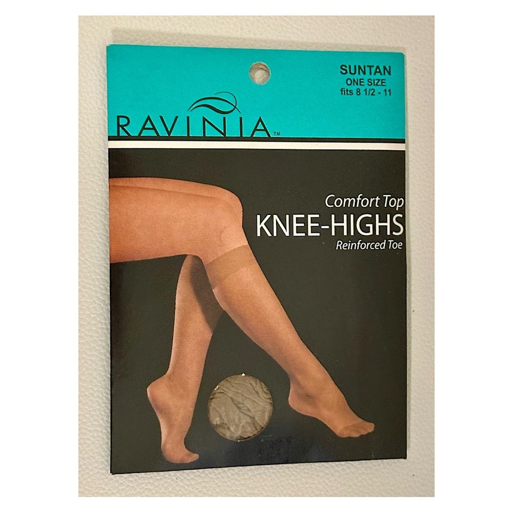 Ravinia Knee-Highs • NOS Suntan • Comfort Top • Reinforced Toe • One Size